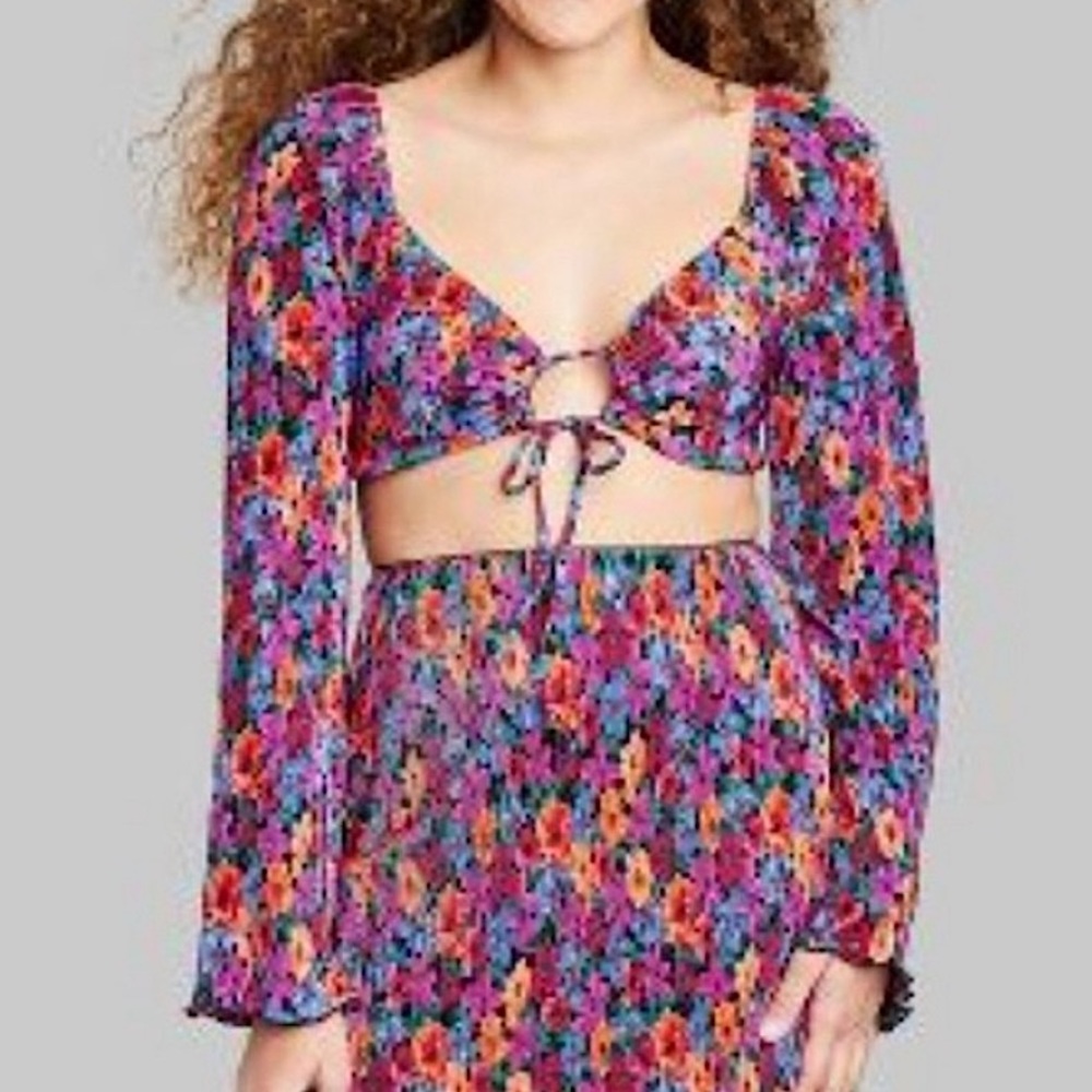 Wild Fable Floral Crop Top Size M